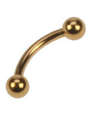 Banan Guld - 1,2 x 8 mm Øjenbrynspiercing