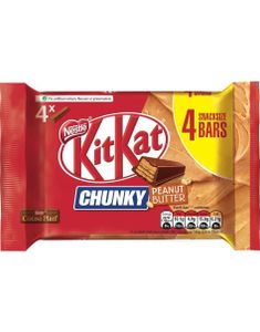4-pakning KitKat Chunky Peanut Butter Sjokolade 136 gram