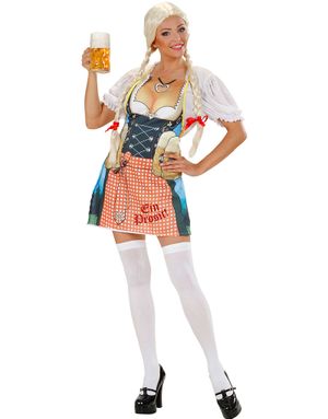 Oktoberfest Heidi Forklæde med Fotorealistisk