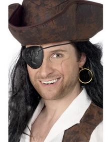 Piratpakke Øjenklap og Clips Ørering