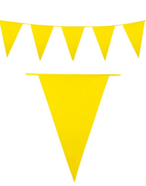 10 Meter Banner med Gule Vimpel Flag
