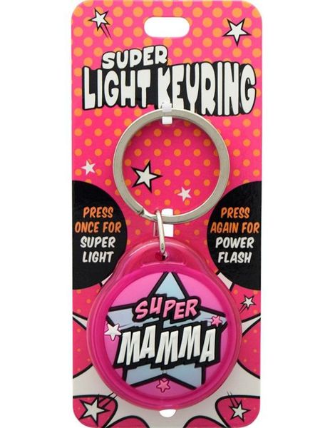 Super Mamma - Nøglering med Lys