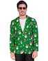 UV Glow Kostymejakke til Herre med Nisser og Julemotiver