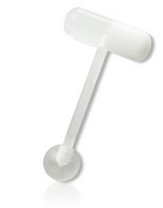 Pille Hvid/Klar - Tungepiercing