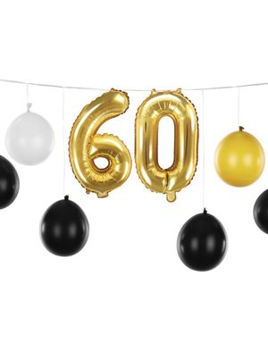 Multibruk 60 ÅR Ballonggirlander med 12 Ballonger