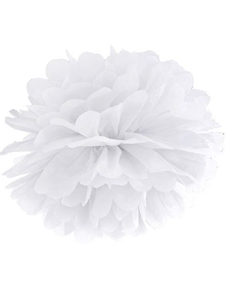 Hvid Pom Pom 35 cm