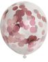 6 stk 30 cm Gjennomsiktige Ballonger med Store Rose Gullfarget Konfettier
