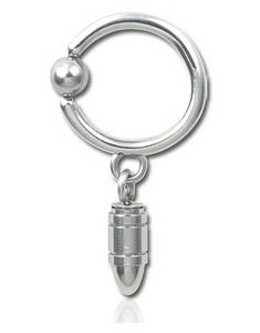 Hængende Patron Sølv - 1.6 x 12 mm BCR Piercing