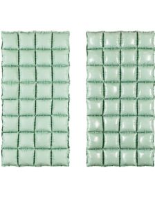 Tosidig Mintgrønn Matt/Glossy Ombre Waffle Folie Ballong for Backdrop/Bakgrunn 55x110 cm