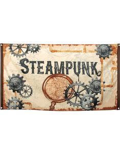 Stort Posterflag 150x90 cm - Steampunk