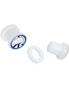 Fight For Freedom - Hvid Piercing Plug