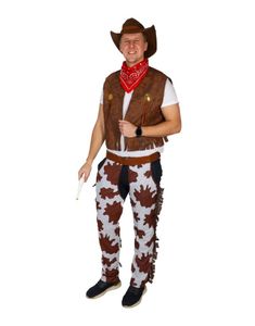Cowboy Kostymesett til Herre - Onesize