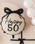 Happy 50 - Folieballong med Sløyfe 45x47.5 cm