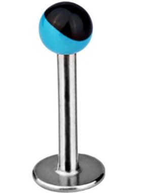 Magic Stone - Labret med Blå og Sort Kugle