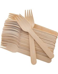 100 stk Miljøvennlige Gafler i Tre 16 cm