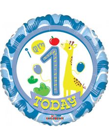 Happy 1 Birthday Boy - Folieballon 46 cm