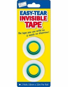2 stk Usynlig Enkel- og Rivbar Tapetrulle 33 meter