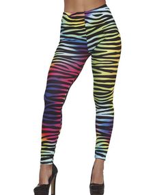Fargerike Leggings med Tigerstriper til Dame
