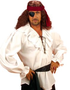 Hvid Pirat/Zorro Skjorte