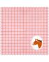 12 stk Rosa Servietter med Hest 33x33 cm