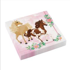 20 Stk Servietter med Hestetema 33x33 cm - Beautiful Horses