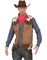 Brun Cowboy kostumevest med Frynser