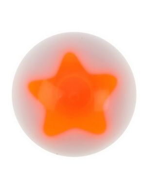 Stjerne Orange - Hvid Akrylkugle