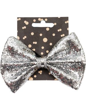 Sølvfarvet Butterfly med Glitter