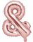 Rose Gullfarget Bokstavballonger A-Z - 35 cm 