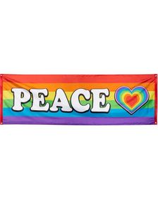 Stort Peace Posterflagg Banner 220x74 cm