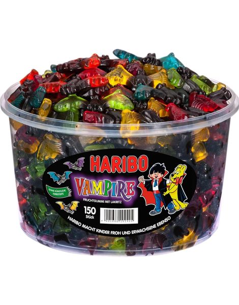 Haribo Vampis - Vingummiflaggermus med Frukt og Lakrissmak 1200 gram