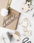 10 stk Tags i Treverk med 5 Forskjellige Juledesign