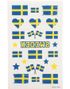 Svenske Flagg Motiv - Midlertidige Tatoveringer