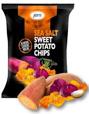 Jans Sød Kartofler Chips Med Havsalt 84 gram