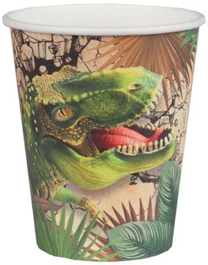 10 Stk Jurassic Dino Pappkrus 270 ml 