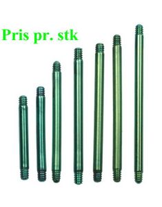 Grøn Lige Stang i Titan til 1,6 mm Kugle