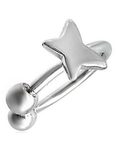 Rund Øjenbrynspiercing med Enkel Sommerfugl - 1,2 x 10 mm