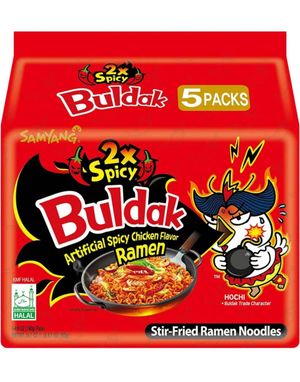 5-Pak Samyang Buldak 2x Spicy Hot Chicken Flavor Ramen 700 gram