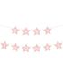 Rosa og Hvitt Stjerneformet Babyshower Banner 290 cm