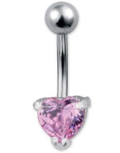 Special Love Pink - Navlepiercing i Ægte Sølv