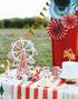 5 stk Sirkus Rosetter/Papirvifter - Circus Party