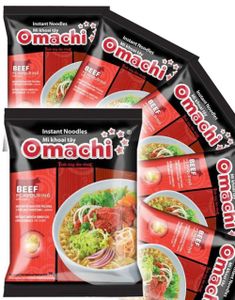 30 stk OMACHI Instant Noodles Beef Flavour - Kartofelnudler med Oksekødssmag - Hel Æske 2,37 kg (Vietnam)