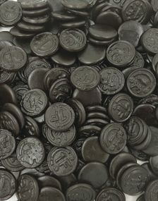 1 kg DeBron Sugarfree Liqurice Coins / Sukkerfri Lakrids Mønter