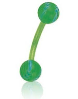 Right Way Green - 1.2 x 8 mm Øjenbrynspiercing