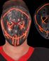 Sølv Hockeymaske med Orange LED-Lys