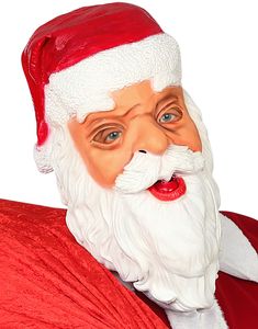 Heldækkende Julenisse Latexmaske