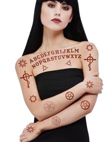 Spirit Board / Oulja Midlertidige Tatoveringer