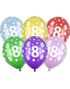 8 Tallet Flerfargede Ballonger- 30 cm