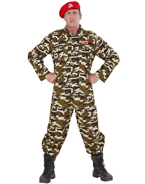 Militærsoldat Herrekostume