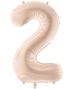 Tallet 2 - Beige Stor Folieballong 72 cm